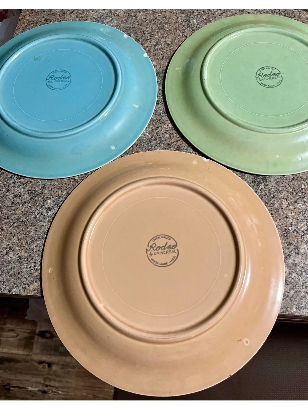 3 Vtg Universal Potteries Rodeo 10